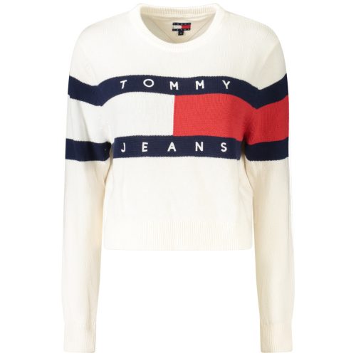 Tommy Jeans - LOGO - Pulóver - Női - Fehér - Fekete