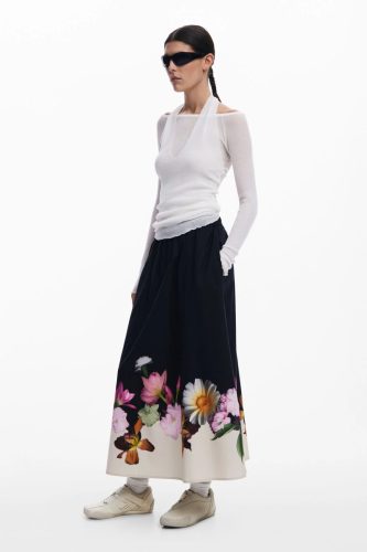 Desigual Midi Szoknya - Női - Fekete