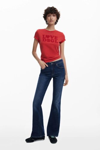 Desigual. Flare Push Up Stretch Denim - Női - Sötétkék
